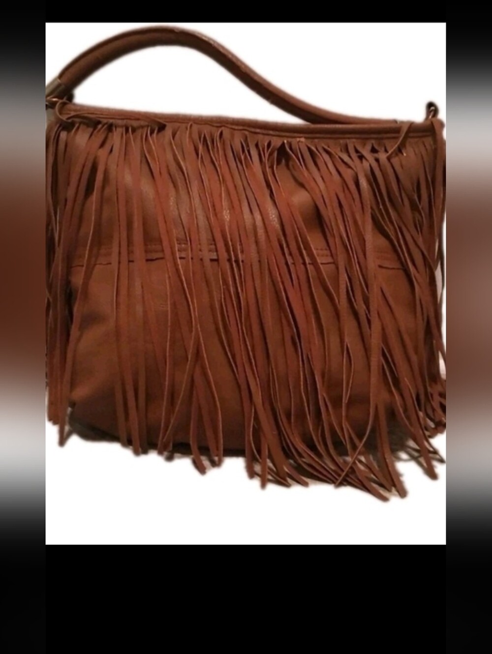 "2/$45" H&M Brown Fringe Shoulder Bag | Boho Western Y2K - Picture 4 of 9